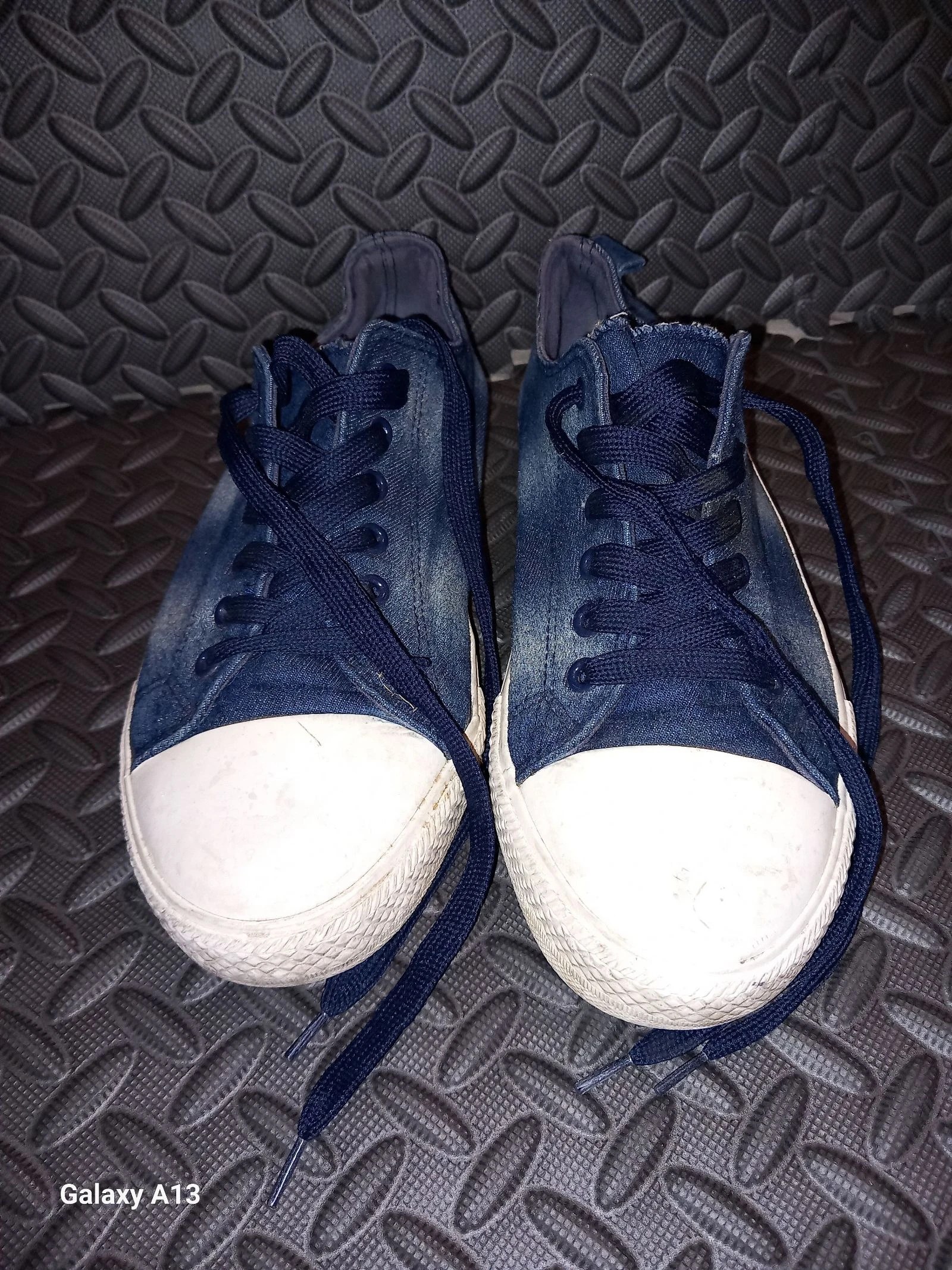 Low-top canvas sneakers No Way – Washed Jean Effect – Size 40 – photo 2